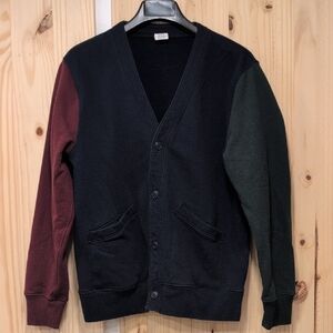 JCrew Heritage 14oz Colorblock Fleece Cardigan Sweatshirt Men's M